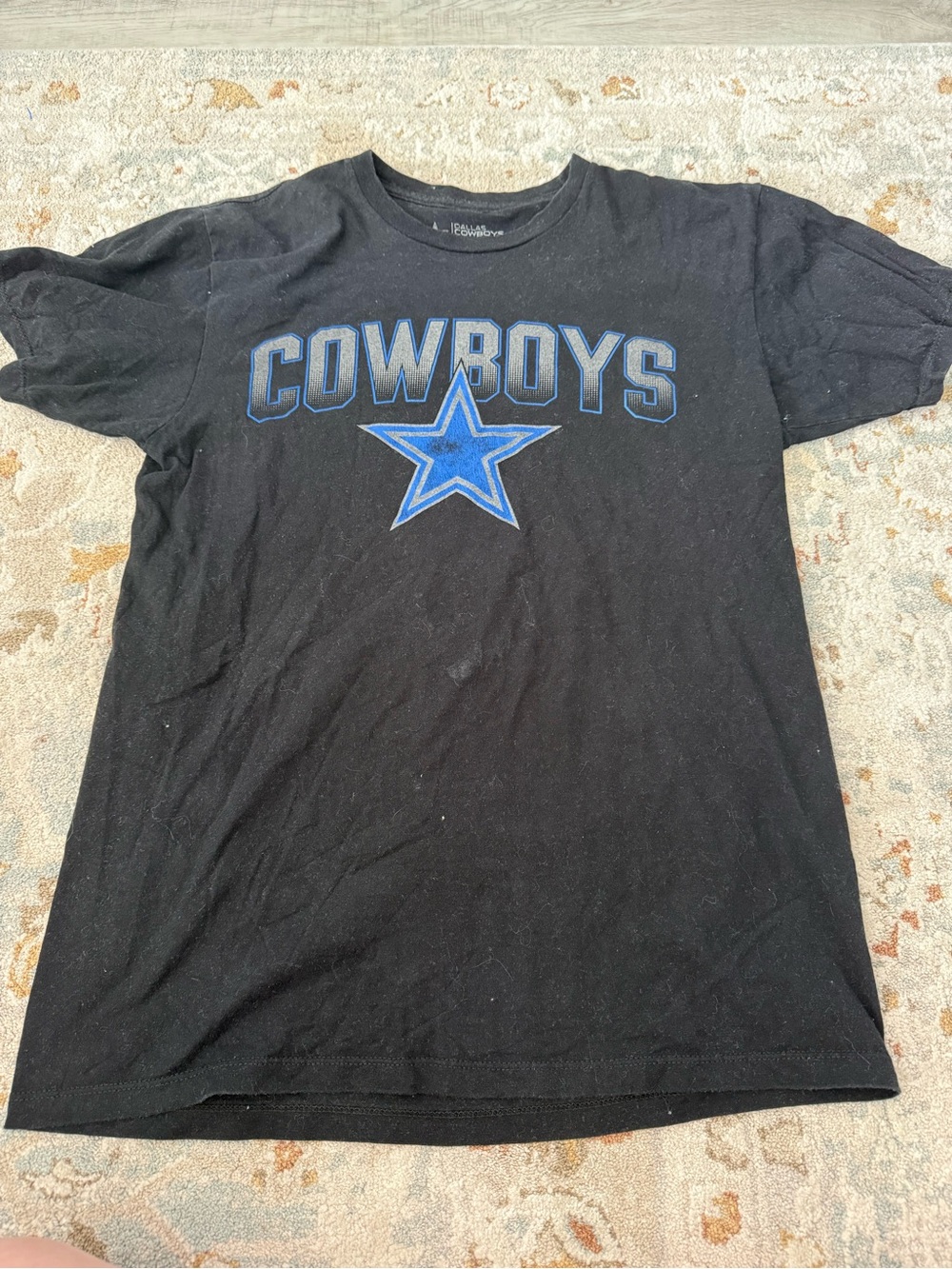 NFL Dallas Cowboys Black Tee with White Print